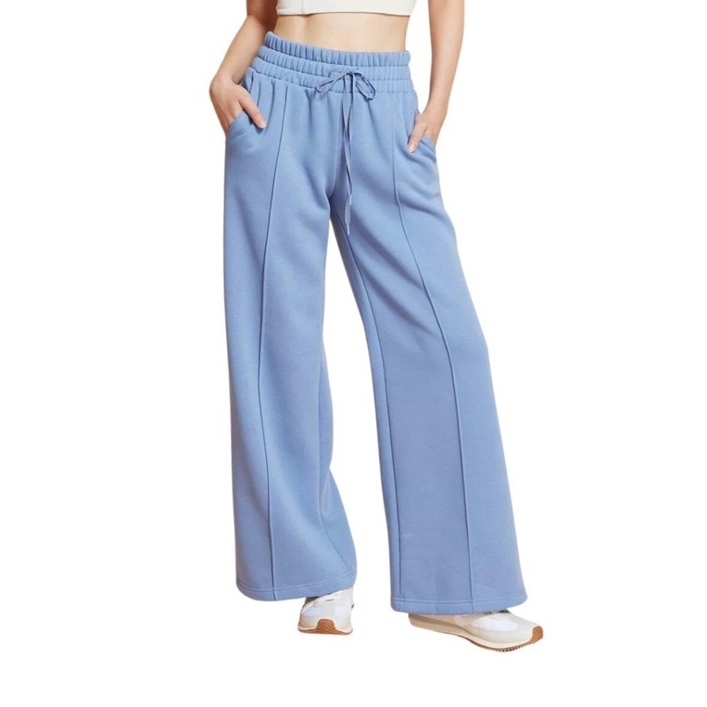 NWT Blogilates Travel Trouser Sweats Sz XL High-Rise Wide Leg Cozy Lounge Preppy